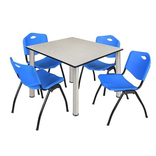 Square Tables > Breakroom Tables > Kee Square Table & Chair Sets, 48 W, 48 L, 29 H, Maple, KEE, Mfr# TB4848PLBPCM47BE